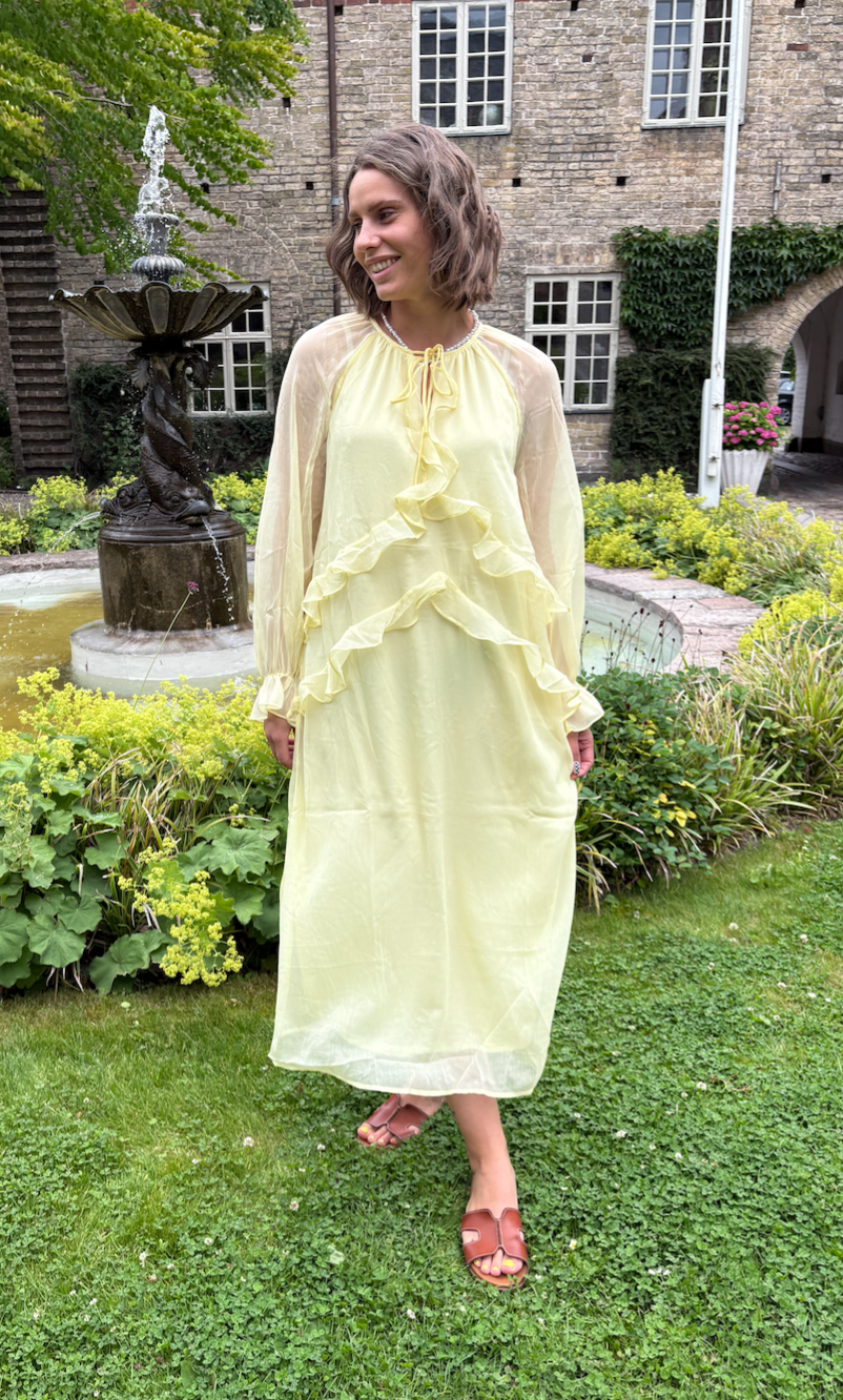 PCCLARA Long Dress - Pale Banana